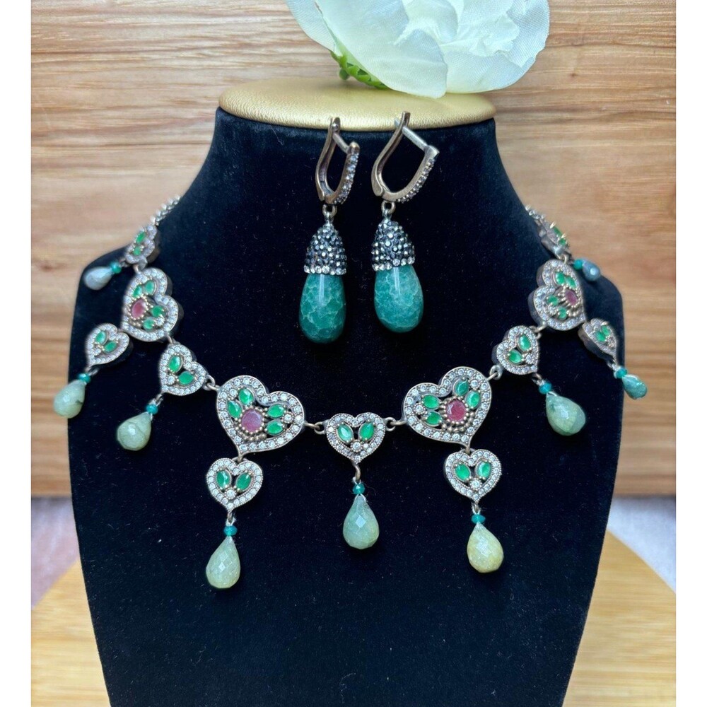 925 Sterling Silver Turkish Vintage Necklace  for Women,NEW,Antique,Handmade - Picture 5 of 5